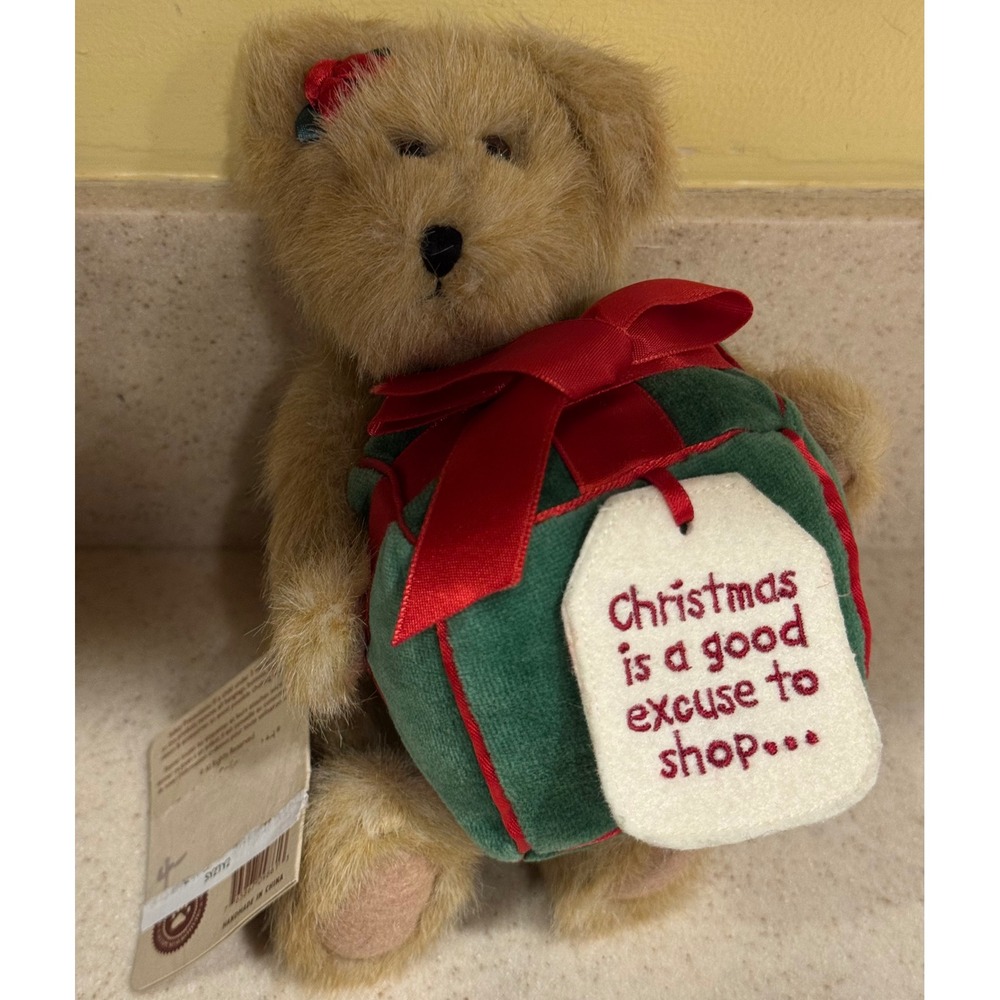 Boyds Bear The Head Bean Collection Sally Shopsalot Jointed, NWT